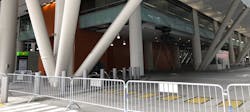 Temporary gates block entry to the Salesforce Transit Center, which has been closed since late September 2018. Temporary gates block entry to the Salesforce Transit Center, which has been closed since late September 2018.