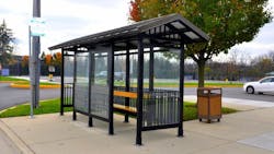 Enhancing its reputation as 'The Comfortable Corner of the North Shore', the Village of Northfield IL recently added four custom bus shelters by Duo-Gard. Enhancing its reputation as 'The Comfortable Corner of the North Shore', the Village of Northfield IL recently added four custom bus shelters by Duo-Gard.