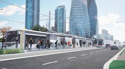 An artist rendering of the Robert Speck stop that is part of the Hurontario LRT project.