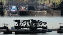 The Hudson Tunnel project (top) and Portal Bridge project (bottom) received a rating from the FTA that makes them ineligible for CIG funding. The Hudson Tunnel project (top) and Portal Bridge project (bottom) received a rating from the FTA that makes them ineligible for CIG funding.