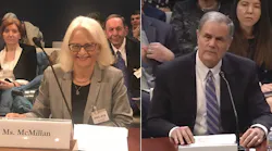 Left, MTC Executive Director Therese McMillan, right, IndyGo President/CEO Michael Terry.