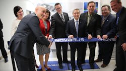 From left to right : Louis Côté, MP Linda Lapointe, Provincial Minister Benoît Charette, Federal Minister François-Philippe Champagne, Mayor Pierre Charron, MP Ramez Ayoub, Martin Larose. From left to right : Louis Côté, MP Linda Lapointe, Provincial Minister Benoît Charette, Federal Minister François-Philippe Champagne, Mayor Pierre Charron, MP Ramez Ayoub, Martin Larose.