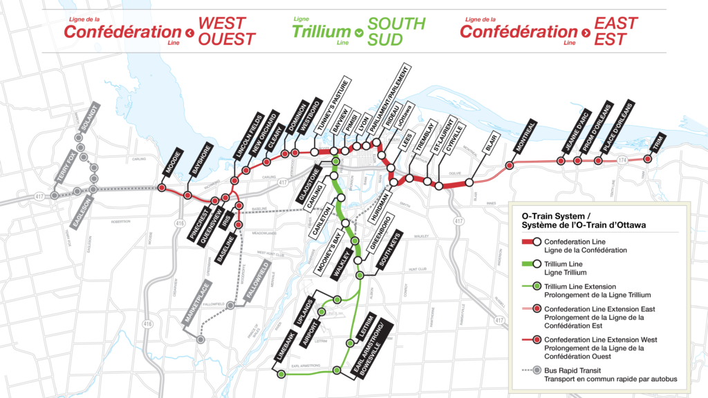 At full build out, Stage 2 LRT will add more than 27 miles of light rail to the existing O-Train network.