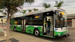 The first electric bus was put into service at Porterville Transit in October 2018. The transit provider received delivery of an additional three buses. The first electric bus was put into service at Porterville Transit in October 2018. The transit provider received delivery of an additional three buses.