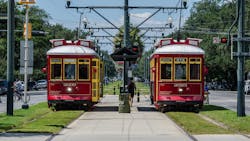 New Orleans iconic electric-powered streetcars first began operation in 1893.
