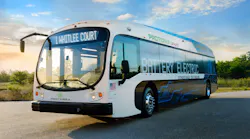 A 40-foot Proterra Catalyst® battery electric bus.