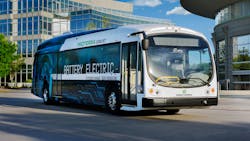 A 40-foot Proterra Catalyst Battery-Electric bus. A 40-foot Proterra Catalyst Battery-Electric bus.