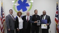Cincinnati Metro Operator Clausell Marshall was recognized Tuesday by the Southwest Ohio Regional Transit Authority Board of Trustees for his commitment to serving Metro customers. Cincinnati Metro Operator Clausell Marshall was recognized Tuesday by the Southwest Ohio Regional Transit Authority Board of Trustees for his commitment to serving Metro customers.