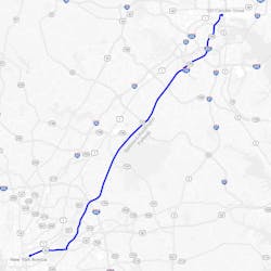 Proposed alignment of a high-speed loop connecting Washington, D.C., to Baltimore, Md.