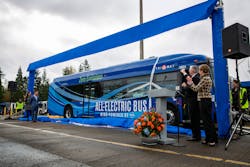 New Flyer of America Inc. has congratulated TriMet as it welcomed its first zero-emission, battery-electric Xcelsior CHARGE transit bus. New Flyer of America Inc. has congratulated TriMet as it welcomed its first zero-emission, battery-electric Xcelsior CHARGE transit bus.