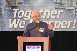 Stertil-Koni USA President, Dr. Jean DellAmore, underscores the meeting's theme: 'Together We Prosper'. Stertil-Koni USA President, Dr. Jean DellAmore, underscores the meeting's theme: 'Together We Prosper'.