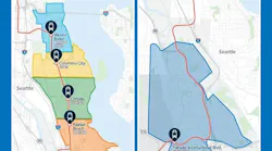 Customers in the service areas can use the Via app or call 206-258-7739 to hail a ride to and from five Link light rail stations where they can board a Metro bus or a Link light rail train.