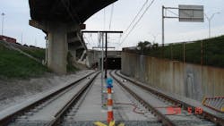 The track to the airport after rehabilitation work had been performed. The track to the airport after rehabilitation work had been performed.