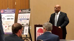 TARC Executive Director Ferdinand L. Risco, Jr., speaks at a press conference May 20 announcing the TARC Mobility App and Dynamic Trip Planner.