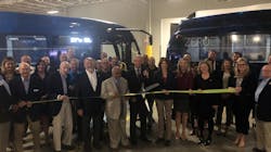 Center: Jeff Nelson, General Manager, MetroLINK, Left from Nelson: Mokhtee Ahmad, FTA Region VII Administrator, Mayor Mike Thoms, city of Rock Island. Right from Nelson: Rep. Cheri Bustos, Mayor Stephanie Acri, city of Moline Center: Jeff Nelson, General Manager, MetroLINK, Left from Nelson: Mokhtee Ahmad, FTA Region VII Administrator, Mayor Mike Thoms, city of Rock Island. Right from Nelson: Rep. Cheri Bustos, Mayor Stephanie Acri, city of Moline