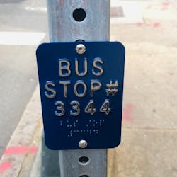 GRTC plans to update all of its bus stop signs during May 2019 to include the new Braille signs.