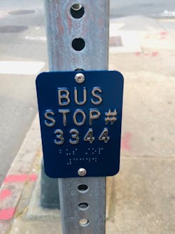 Customers with visual impairments can more easily navigate the Greater Richmond Transit Company’s system with newly installed Braille bus stop sign markers this month. Customers with visual impairments can more easily navigate the Greater Richmond Transit Company’s system with newly installed Braille bus stop sign markers this month.