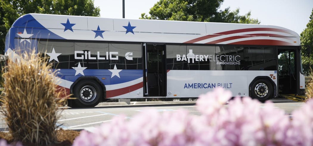GILLIG&rsquo;s 40-foot Zero-Emission Battery Electric Demonstration Bus at their Livermore facility.