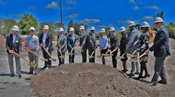 From L to R: Morganti Vice President of Operations Stephen Sines, Boynton Beach Mayor Steven Grant, Delray Beach City Commissioner Bill Bathurst, Palm Beach County Assistant Administrator Todd Bonlarron, Delray Beach City Commissioner Ryan Boylston, Palm Beach County Commissioner Robert Weinroth, Palm Beach County Mayor Mack Bernard, Delray Beach Mayor Shelly Petrolia, Palm Beach County Commissioner Gregg Weiss, Palm Beach County Administrator Verdenia Baker, Palm Tran Executive Director Clinton B. Forbes, Palm Tran Service Board Chair Carmencita Mitchell and Morganti President Nabil Takla.