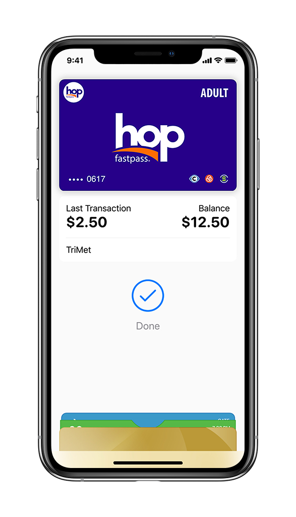 I Phone W Hop Last Transaction Credit Tri Met 5ce6b7269bd57