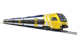 A rendering of the FLIRT trains for the Cotton Belt Rail project in Texas.
