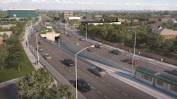 A rendering of the Finch West LRT station portal. A rendering of the Finch West LRT station portal.