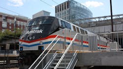 Amtrak train at Providence, Rhode Island. Amtrak train at Providence, Rhode Island.