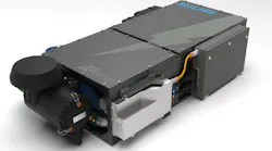 Ballard’s new FCmove™-HD high performance fuel cell module for buses is shown above – the FCmove™ family of products is designed to power Heavy Duty Motive applications including buses, commercial trucks and trains.