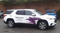 A vehicle that is part of The Comet Vanpool service.
