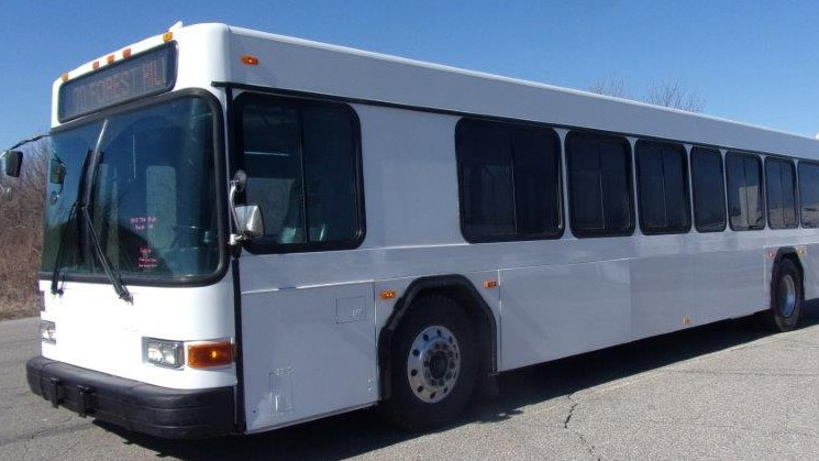 One of the Gillig buses Midwest Bus Corp. helped Transdev remanufacture.