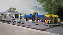 A rendering of the Orange Line BRT. A rendering of the Orange Line BRT.