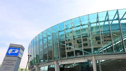 The Harrison PATH Station. The Harrison PATH Station.