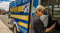 Riders can schedule curb-to-curb trips using the Microtransit app by Transloc.