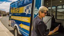 Riders can schedule curb-to-curb trips using the Microtransit app by Transloc. Riders can schedule curb-to-curb trips using the Microtransit app by Transloc.