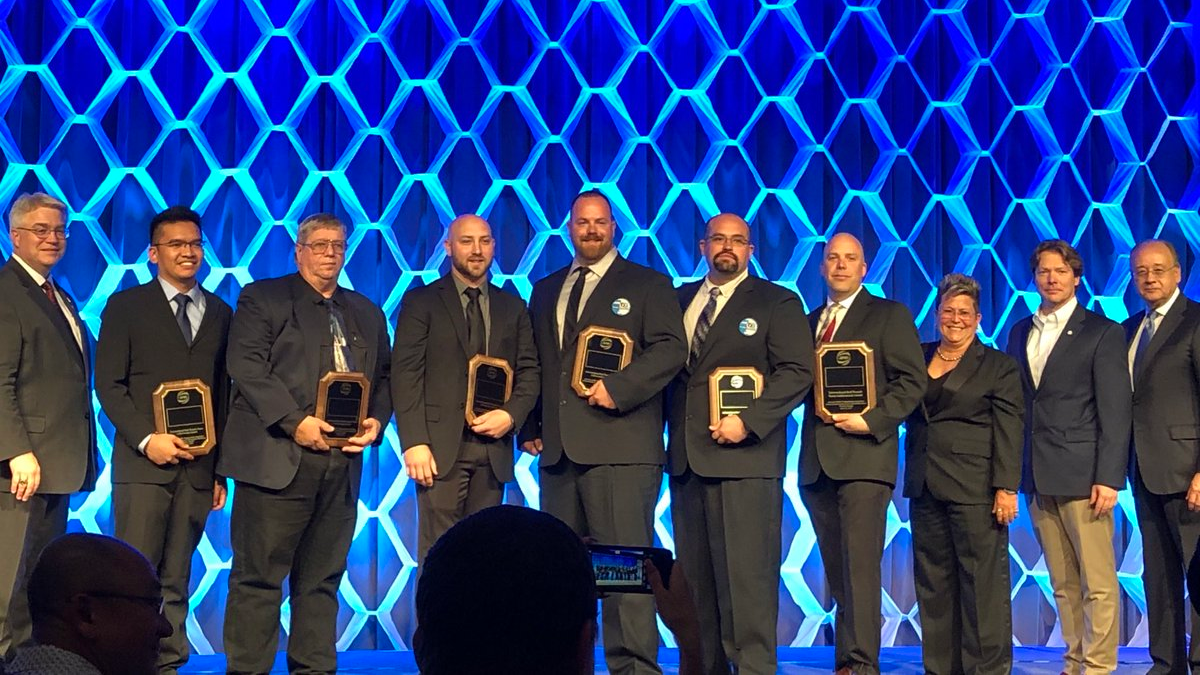 The team from San Francisco Bay Area Rapid Transit accepting their award.