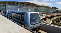 The BOMBARDIER INNOVIA APM 100 automated people mover system at San Francisco International Airport.