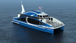Zero-emission maritime vessel powered by hydrogen fuel cell