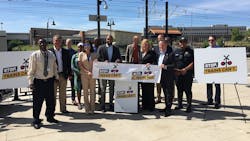 Regional and state officials joined RTD of Denver to launch a grade-crossing safety campaign.