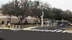 A rendering of what a stop on the proposed BRT route could look like. A rendering of what a stop on the proposed BRT route could look like.