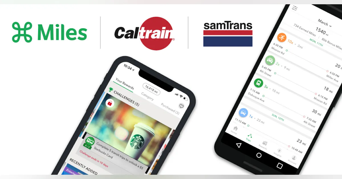 Samtrans Way2go Program SamTrans, Caltrains partner with Miles on gamification pilot program ...