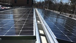 Chestnut Hill West Interlocking - Prototype Solar Panels Installed on Existing Signal House
