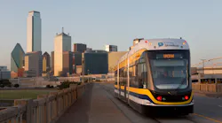 Dallas Streetcar Crossing Bridge Day Jul2015