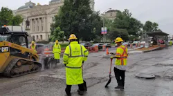 Construction work on IndyGo's Red Line.