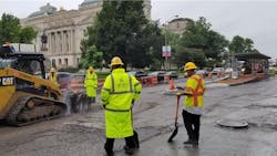 Construction work on IndyGo's Red Line. Construction work on IndyGo's Red Line.