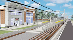Rendering of Michigan City station