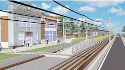 Rendering of Michigan City station Rendering of Michigan City station