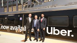 Left to right: Masabi Chief Product Officer Jonathan Donovan, Denver RTD CEO and GM Dave Genova and Uber Head of Transit David Reich Left to right: Masabi Chief Product Officer Jonathan Donovan, Denver RTD CEO and GM Dave Genova and Uber Head of Transit David Reich