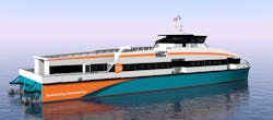 A rendering of one of the new Kitsap Transit Fast Ferries.