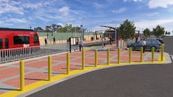 A rendering of the Tecolote Road station. A rendering of the Tecolote Road station.