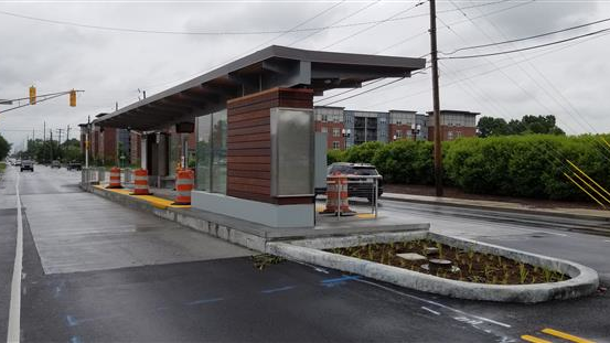 The University of Indianapolis Station along the future IndyGo Red Line.